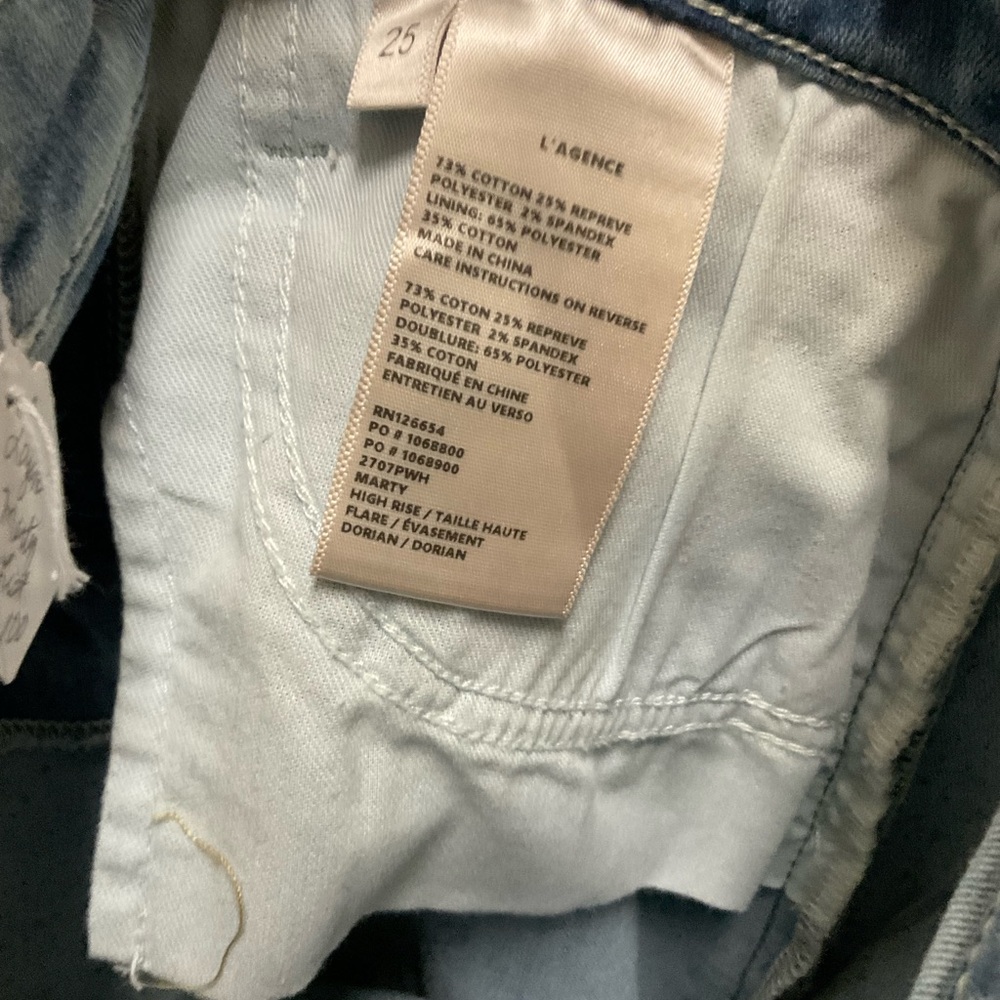 L’AGENCE Marty Women’s Sky Blue Flare Jeans - Picture 3 of 3